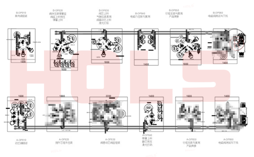 电磁阀装配测试线